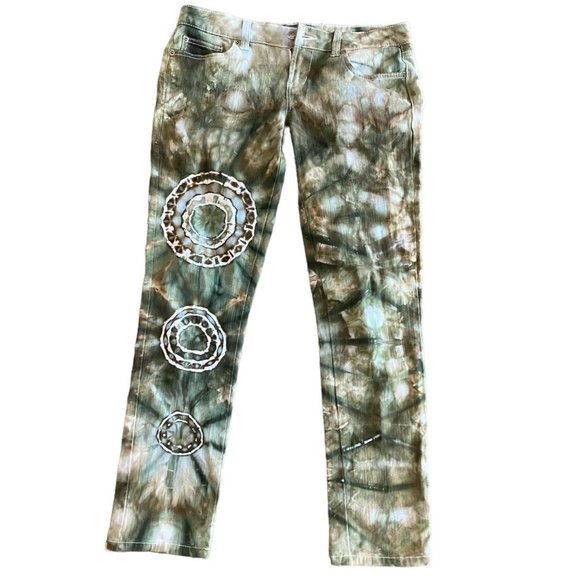 Amazing abstract low rise print jeans - Picture 1 of 2